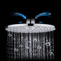 Système de douche carré moderne en chrome avec fonction pluie, mitigeur mural pour baignoire, robinet de salle de bain chaud/froid pour hôtels et appartements