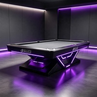 Table de billard américaine officielle de 9 pieds, coussinets K55 de précision, plateau en ardoise plate de 30 mm et structure de support en acier robuste