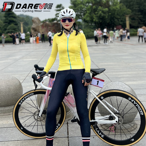 Darevie Manufacturers <strong>Vividness</strong> 8 Colors Cooling Cycling Jersey <strong>Full</strong> Zipper Sleeves Bike Wear - Product Image 5