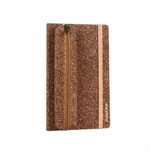Wholesale Cheap Customised Coffee Grounds Notebook Set Cork Eco-Friendly 2023 A5 Journals Budget Planner Wood Cover Weekly Diary