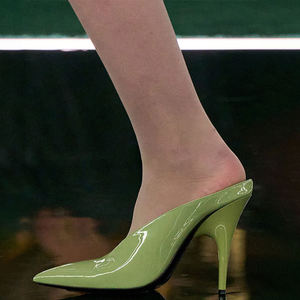 Custom Design donna sandali punta <span class=keywords><strong>Sexy</strong></span> abito <span class=keywords><strong>a</strong></span> <span class=keywords><strong>spillo</strong></span> <span class=keywords><strong>tacchi</strong></span> alti Slip on scarpe pantofole vernice muli - Product Image 6