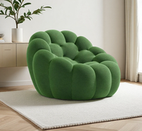 Fauteuil pouf minimaliste italien en éponge écologique, fauteuil inclinable, canapé une place pour salon, appartement, hôtel, balcon, intérieur