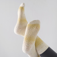 Chaussettes de sport en coton jacquard double-aiguille, absorbantes, antidérapantes, déodorantes, anti-frottement, pour yoga, dégradé de couleurs, effet rêveur
