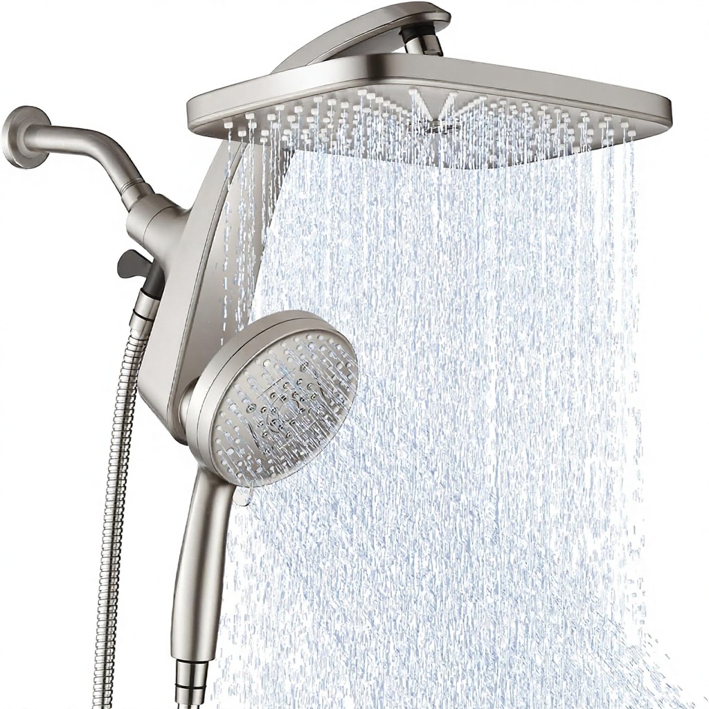 Rainfall Shower Head with Handheld Combo