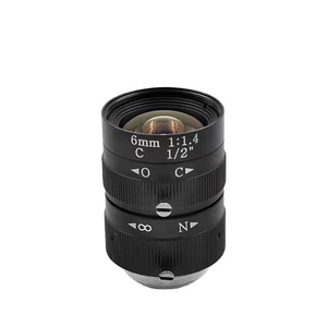 Lentille fixe manuelle pour vidéosurveillance, objectif industriel de montage <span class=keywords><strong>C</strong></span>, 3 mégapixels, 6mm, pièces - Product Image 1