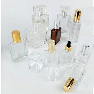 Chất lượng cao rõ ràng chai thủy tinh màu đen cho nước hoa 30ml 50ml <span class=keywords><strong>100ml</strong></span> bơm lại cổ điển tùy chỉnh thiết kế vuông chai nước hoa sang trọng - Product Image 2