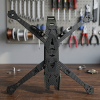 Châssis de drone de course pliable en fibre de carbone de 10 pouces avec trous de fixation et conception d'armes pour drones FPV