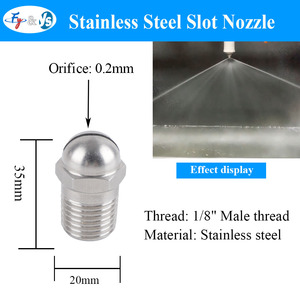 Đầu phun tia phẳng bằng thép không gỉ YS 1/8 BHC, đầu phun khí nén, đầu phun làm sạch khe hở công nghiệp, đầu phun gió thổi - Product Image 6