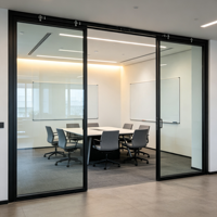 Porte coulissante moderne en aluminium, isolation acoustique, double vitrage, pour maison familiale, balcon, installation dans la cour