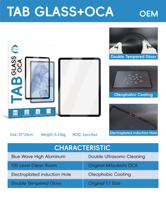 STAROZON 2 en 1 OCA Glass para Ipad MINI 4 5 6 Air 2 3 PRO 11 pulgadas 12,9 reemplazo de pantalla de vidrio exterior para Ipad Tablet