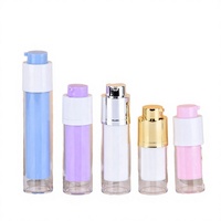 Flacon pompe airless en PET mat à double paroi PCR de 100 ml pour crème visage, soin de la peau, tonique