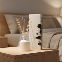 Diffuseur de parfum en verre rond de luxe personnalisé avec des notes fraîches et florales, désodorisant d'air hautement parfumé