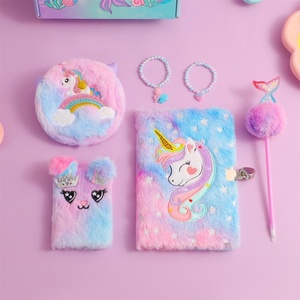 Juguetes de Peluche, Regalo de Cumpleaños para Niñas Pequeñas, Cuaderno de Peluche con Cola de Sirena de Dibujos Animados, Set de Regalo con Diario con Candado, Regalo para el Comienzo de la Temporada Escolar - Product Image 4