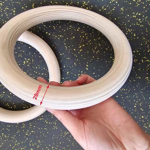 <span class=keywords><strong>Powerman</strong></span> – anneau de gymnastique en bois de 28mm, Portable et de haute qualité, avec Logo personnalisé - Product Image 6