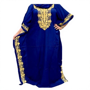 Women's Embroidered Mesh Satin Maxi Dresses Sustainable Ethnic Kaftans Casual Party Floral Prints Washable Girls' Wear - Product Image 1