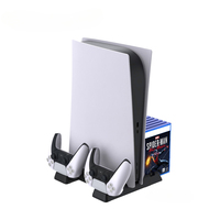 Nouvelle console multifonctionnelle avec ventilateur de refroidissement, base de charge sans fil pour manettes, station de charge double pour PlayStation 5