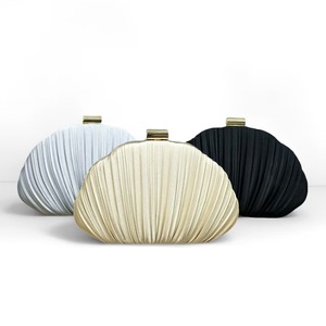 Nouvelle pochette de soirée plissée de luxe avec chaîne de perles, élégante sac à main pour femme pour robe de soirée - Product Image 1