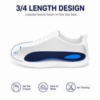 Semelles orthopédiques 3/4 pour hommes et femmes, inserts de chaussures absorbant les chocs pour pieds plats et fasciite plantaire