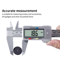 150mm LCD Digital Electronic Carbon Fiber Gauge Micrometer Measuring Tool Digital Tools High Strength Digital Display Vernier