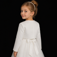 Manteau pour enfants à manches longues D1352, décoré de boutons en perles et diamants, veste châle
