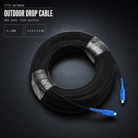 Ftth kabel Fiber optik luar ruangan, kabel Patch GJYXCH 1 Core Model tunggal G657a2 1 hingga 100m SM kabel Drop serat optik 1 inti