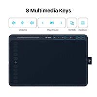 Huion — tablette graphique HS611 éducative pour adultes, avec boutons multi-ports,