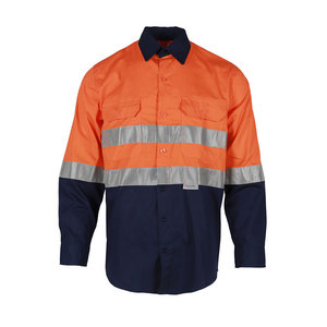 Camisa de Trabajo de Alta Visibilidad para Hombre, Manga Larga, 100% Algodón, Protección UV, Uniforme de Trabajo para Exteriores Xk 21030 - Product Image 5
