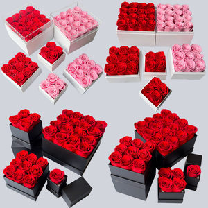 Rosas Eternas Personalizadas con Logotipo, Rosas Preservadas e Inmortales en Caja Redonda, Cuadrada o en Forma de Corazón para Regalo del Día de San Valentín - Product Image 2