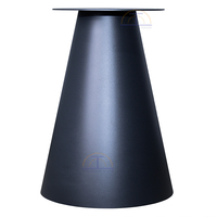 Base de Mesa de Comedor de Metal Resistente de Estilo Europeo Moderno con Patas de Pedestal Negras para Muebles de Bistro, Cafetería, Restaurante y Hospital