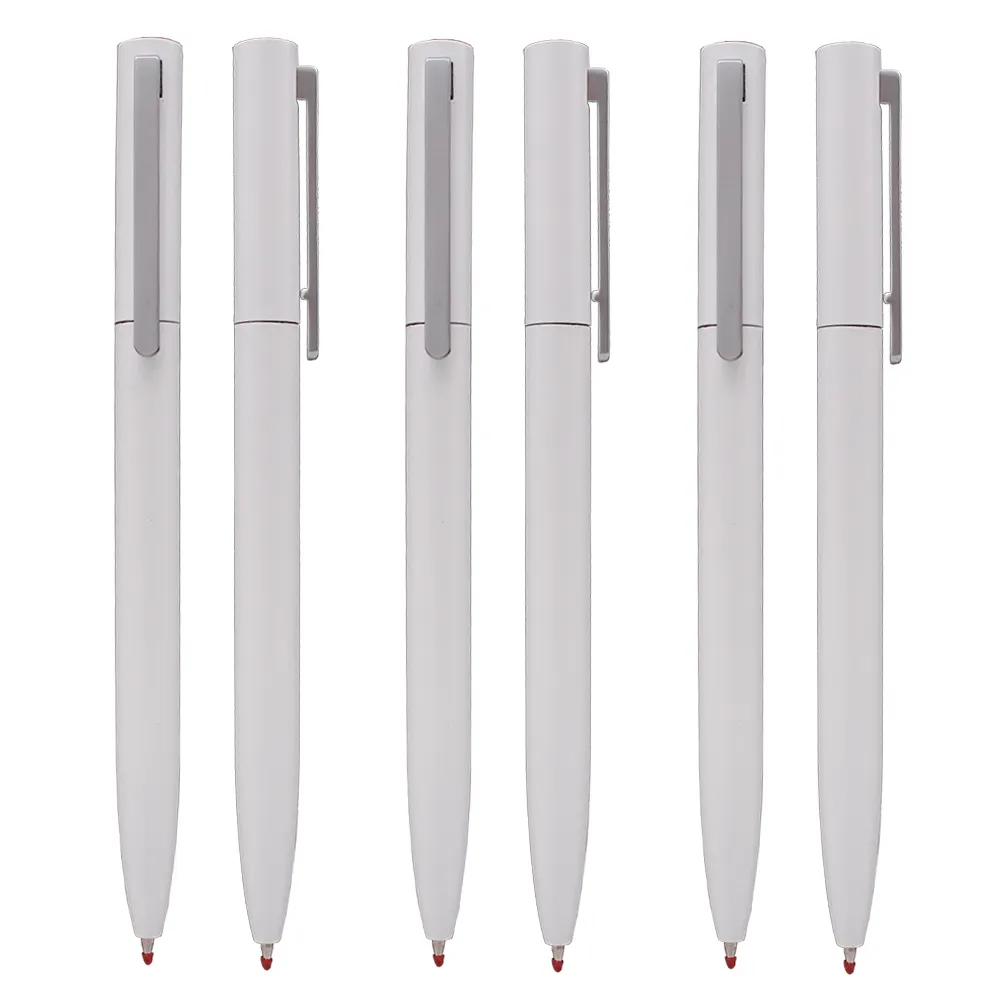 Fashion design White personalized pens High-end metallic black gel ink pen MI pen roller ball
