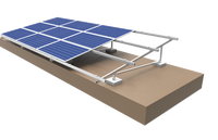Support de montage au sol solaire et système de support en matériau AL6005-T5/Q235B, garantie de plus de 10 ans pour usage domestique et industriel