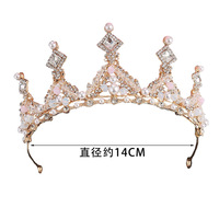 Bandeau en métal personnalisé en forme de couronne et de papillon pour princesse Accessoires de décoration pour gâteau d'anniversaire d'enfants de mariage de haute qualité
