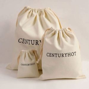 Custom High Quality Natural Canvas <b>Bag</b> Eco-Friendly <b>Drawstring</b> Gift <b>Bag</b> Cotton Storage <b>Bag</b> - Product Image 4