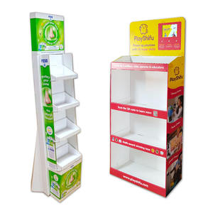 Стеллажи JIACHUANG: Напольные многоярусные легкие витрины для розничных магазинов из перерабатываемого гофрированного картона с лакировкой, простые в сборке - Product Image 1