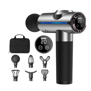 Pistola de Masaje Profesional de 6 Cabezales, Masajeador Muscular de Percusión de Tejido Profundo, Pantalla LCD, Relajación Muscular Mejorada, Control de Velocidad - Product Image 1
