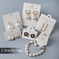 Boucle d'oreille étiquette en papier étiquette personnalisé bijoux carte imprimé Logo papier boucle d'oreille carte étiquettes volantes
