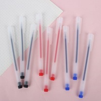 Stylo bille transparent givré blanc 0,5 mm encre noire coque plastique usage bureau et école YS-Little White Pen