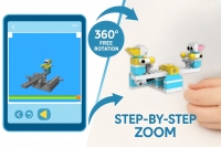 Kit d'apprentissage STEM Makerzoid Happy Farm-02, jouet de construction robot en ABS, 5 à 7 ans, 580 pièces, thème animalier, unisexe