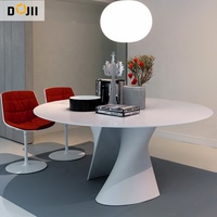 Ensemble Table à Manger Rectangulaire Style Villa Européenne Plateau Verre et 6 Chaises, Pied en Acier pour Table, Piètement de Table Blanc 51 Pouces, Table à Dîner en Verre
