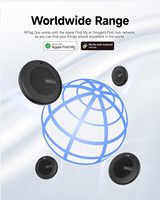 Traceur MiLi MiTag Duo pour iOS et Android, localisateur de clés, bagages et objets, étanche IP67, compatible avec Find My AirTag pour clés, animaux de compagnie, cadeau