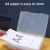Boîte de rangement pour documents A4, certificats et cartes d'identité de bureau ; Organisateur de bureau pour livres d'enregistrement de propriété domestique ; Rangement transparent