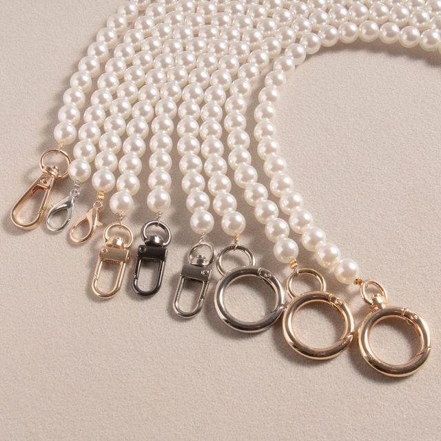 Luxury Custom Size Pearl Bag Chain Cell Phone Hanging Chain Strap High Brightness Beads with Wire Line Crossbody Bag Pearl Chain