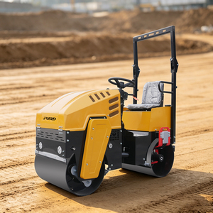 <span class=keywords><strong>Rouleau</strong></span> compresseur vibrant à double tambour diesel avec moteur Honda, système entièrement hydraulique, pompe et soupape SAUER, 9,0 CV/13,0 CV - Product Image 2