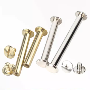 Custom M1 M2 4Mm 1/4Inch Mannelijke En Vrouwelijke Messing Chicago Schroeven Voor Lederen Koperen Chicago Schroeven - Product Image 1
