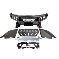 Pare-chocs avant de haute qualité pour Toyota Hilux Vigo 4x4 2012-2014, en acier, à fixer par boulons, noir, avec découpes pour feux antibrouillard QK