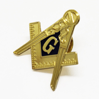Conception gratuite épingle à maçon métal personnalisé or Club maçonnique insigne franc-maçon Regalia émail revers épingle maçonnique pince à billets épingle à maçon