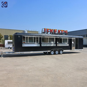 CAMPTRL Remorque de luxe pour food truck, camion de restauration mobile, <span class=keywords><strong>van</strong></span> de cuisine de rue, remorque à glaces et barbecue avec toilettes - Product Image 1