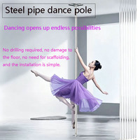 Poteau en acier pour la pole dance, le yoga et l'entraînement de danse, ensemble complet pour la maison avec barre rotative, épais et robuste pour les studios de danse