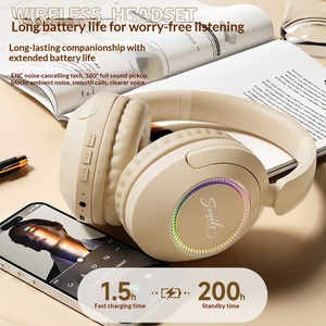 New Glowing Over-Ear Headphones, <b>Wireless</b> Headset with Mic, Long Battery Noise Reduction for Sports Gaming - Product Image 4