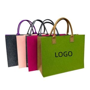 Sac à main en feutre pour femme de grande taille, nouveau modèle au design simple, logo personnalisé, couleur du sac en feutre - Product Image 1